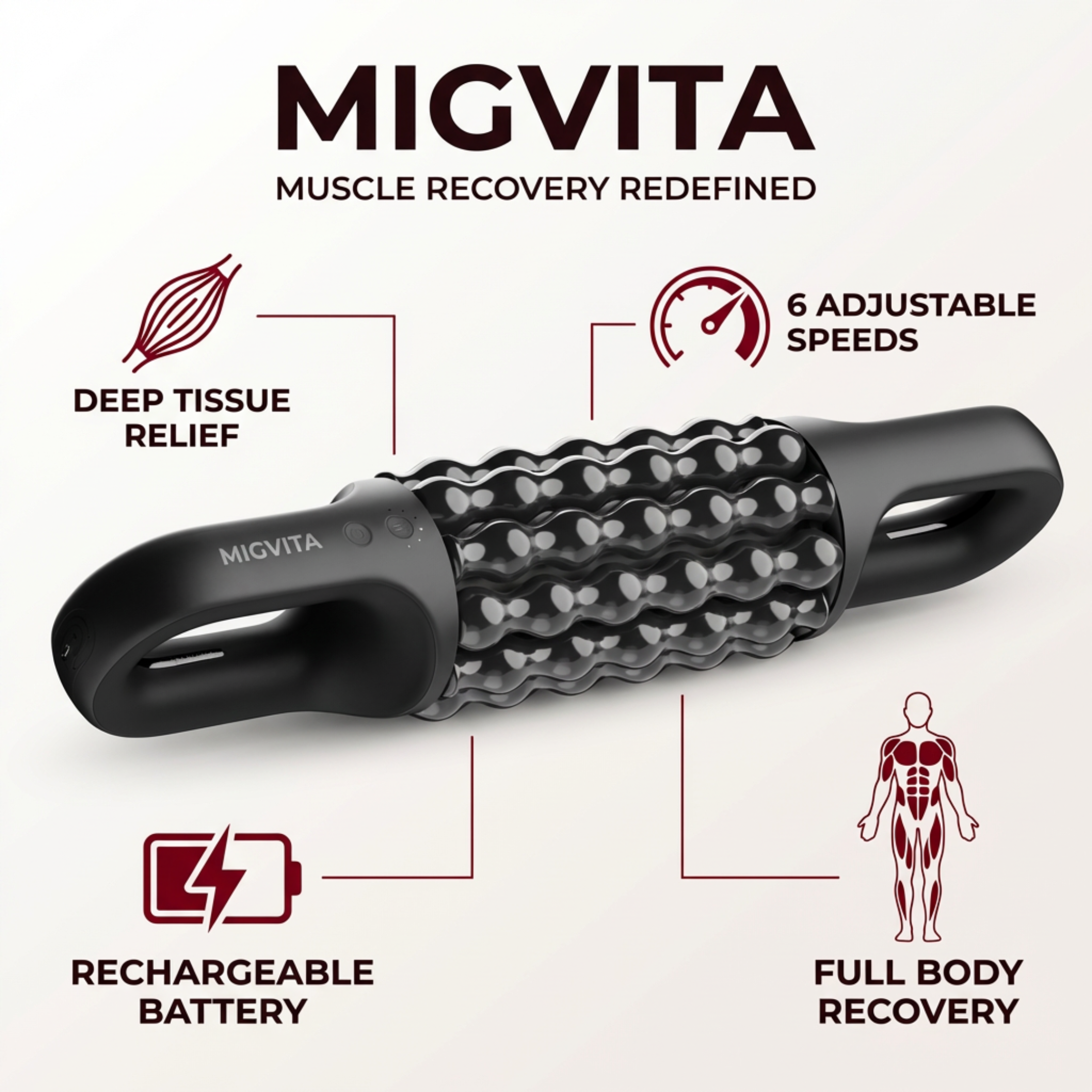 MIGVITA Rechargeable Roll Massager