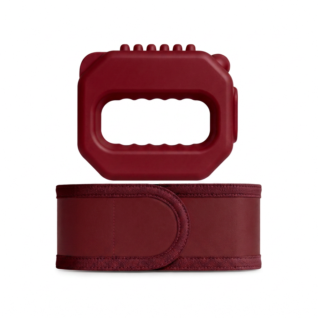 Alternate view of the roll massager and adjustable belt